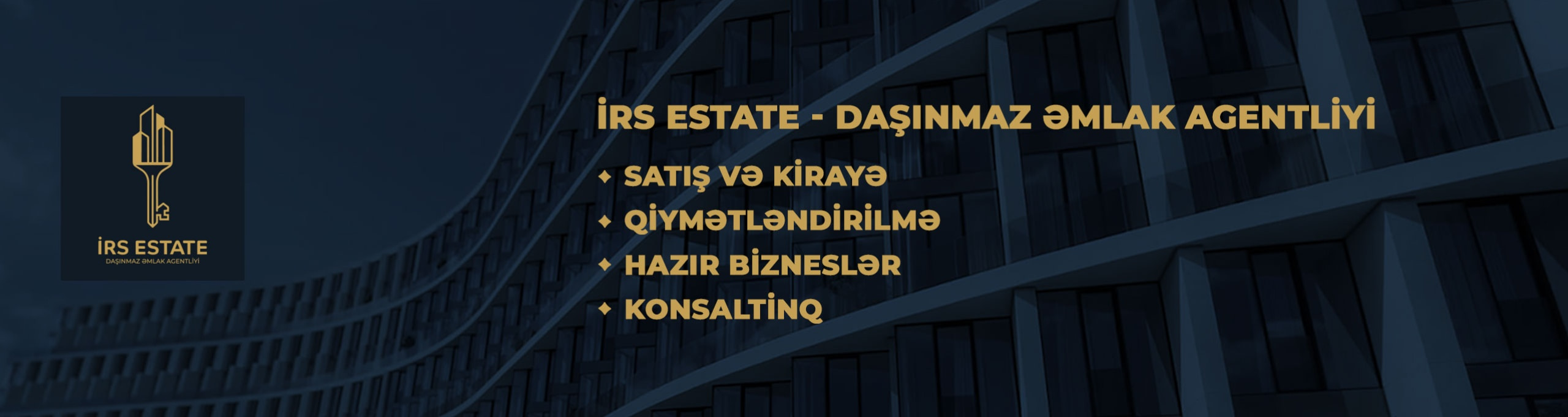 İRS Estate Əmlak Agentliyi mağazası banneri