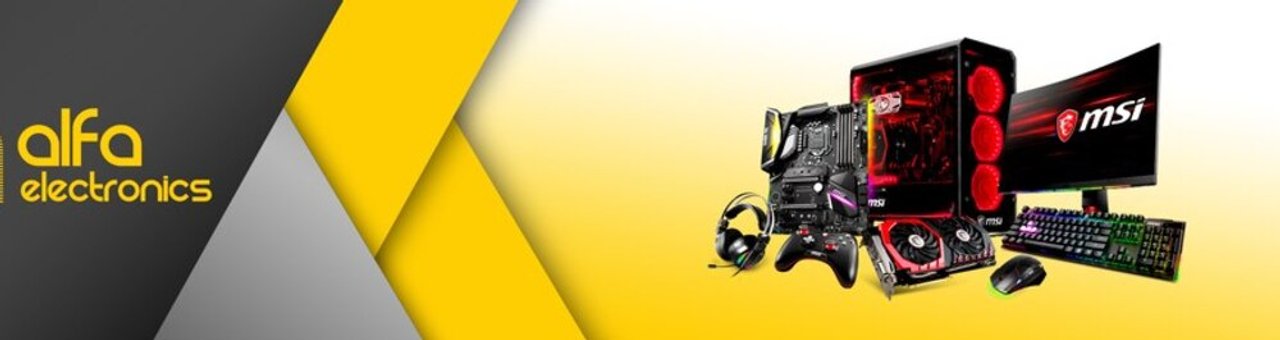 Alfa Electronics mağazası banneri